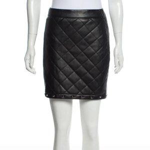 NWT Boutique Moschino Studded Hem Quilted Mini Skirt - IT40/US6